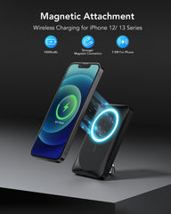Magnetic Wireless Power Bank with Finger Holder