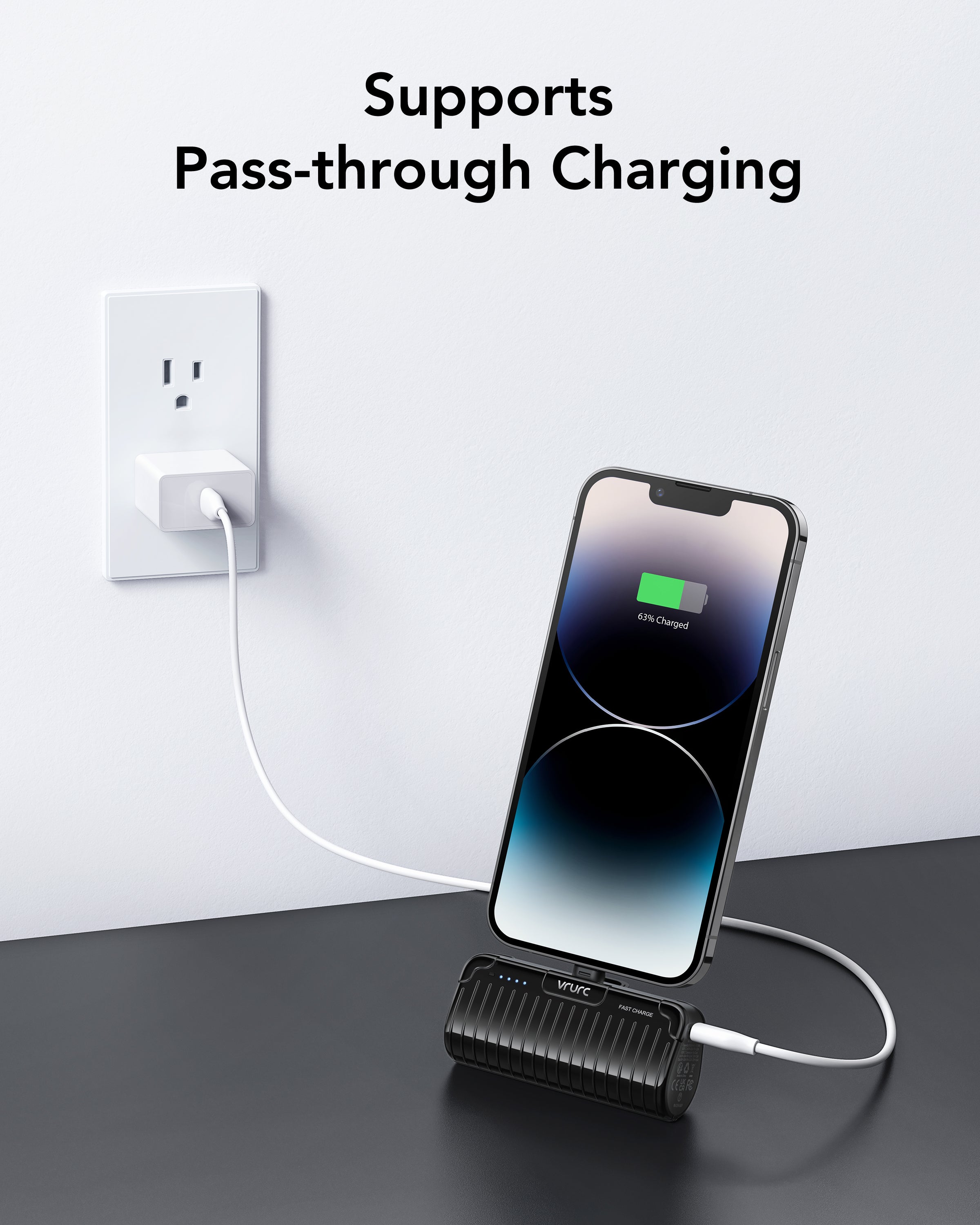 Super Mini Built-in Lighting & Stand PD Power Bank