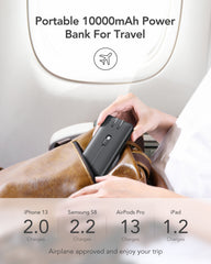 22.5W Built-in Cables Power Bank with AC Wall Plug